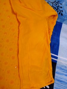 Dark Yellow Colour Kurta