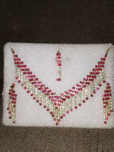 Rhinestone Cascade Earring Set