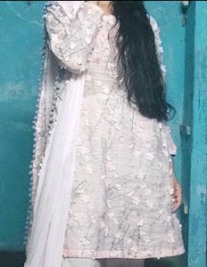 Floral Kurta and Dupatta only