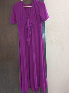 Strechable fabric Purple Dress..