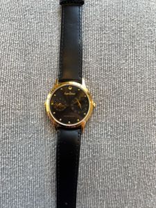 Men’s Black Watch With Gold Dial