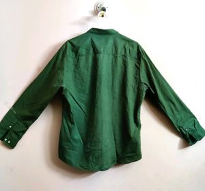 men&#39;s classiz formal green shirt