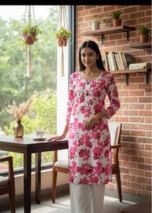 Floral Print Kurti Set