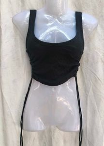 241611. Black Ribbed Tank Top