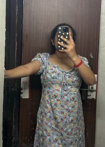 Blue Floral Dresss