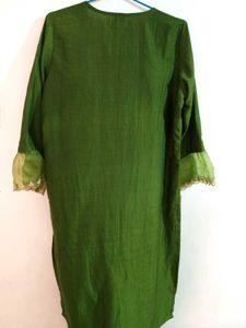 Olive Green Embroidered Salwar Kameez