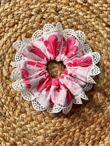 Floral Hair Scrunchies - Set of 2