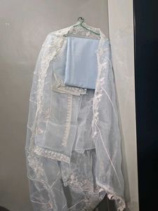 Kross Kulture Embroidered Organza Suit