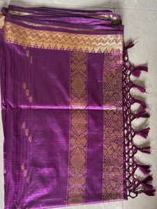 Elegant Purple Zhari Saree