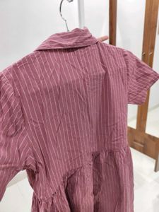 Striped Shirt Style Top