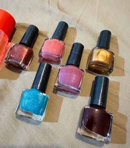 6 Nail Paints And Remover