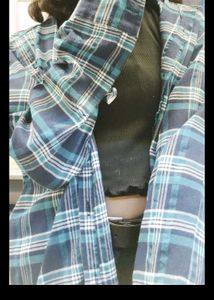 Oversized Pullover Checkered Shirt