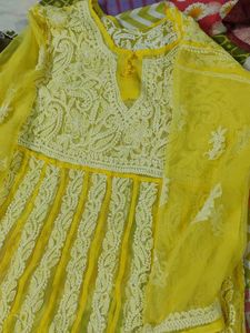 handwork chikankari anarkali