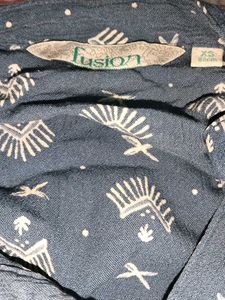 Blue Printed Kurti Top