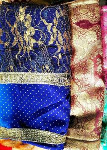 Vintage Silk Sari Fabric Bundle