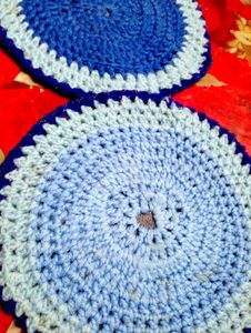 HANDMADE CROCHET COASTERS (Set of 2)
