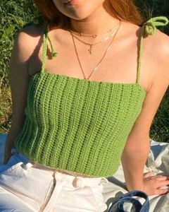 Crocheted Tie Tank Top