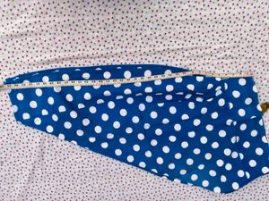 Blue Polka Dot Kurta Set