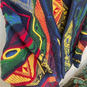 Vintage Coogi x Aklanda 3D Knit Wool Cardigan