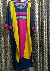 Colorful Embroidered Maxi Dress