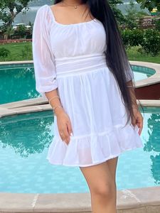 White Off-Shoulder Dress