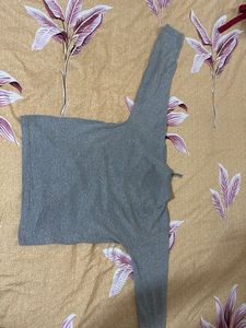 Grey Long Sleeve Top