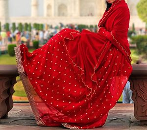 Red Anarkali!