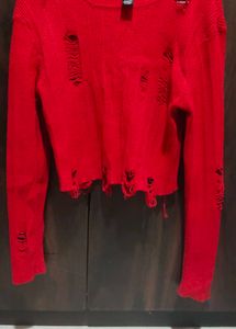 ✨ Rue21 Red Soft Sweater Crop Top❣️