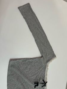 Cute Grey Long Sleeve Top