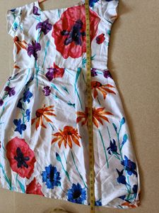 Combo Of One Cute White Frock And Blue Top