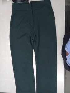ZARA WOMEN Green Trousers