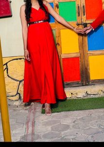 red gown