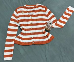 Striped Knit Cardigan