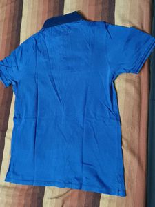 Wrangler Men Blue Cotton Casual Tshirt