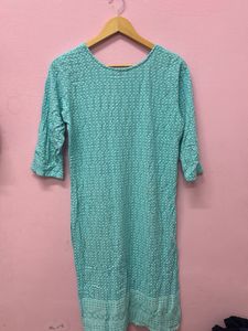 Elegant Blue Printed Kurti