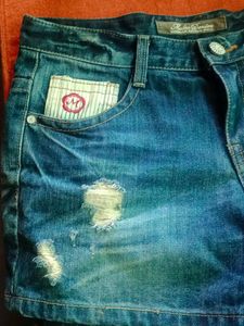 Denim Distressed Shorts