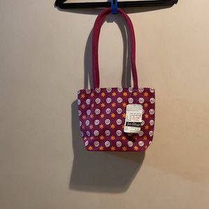 Jute Cottage Purple Floral Tote Bag