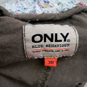 y2k Olive Green Bubble Hem Mini Skirt