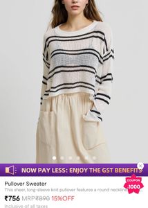 Striped Knit Top - new and never wore
