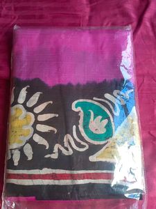 Resham Silk Batik Print Saree