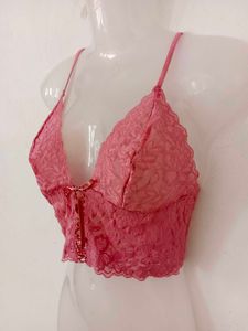 Pink Lace Bralette