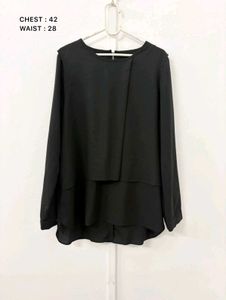 Elegant Black Long Sleeve Top
