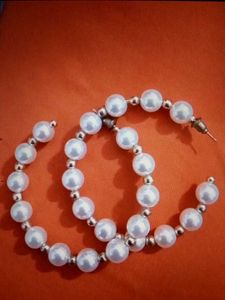 Pearl Hoop Earrings