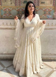 Most Demanding Beautiful White Gown