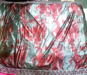 Elegant Maroon &amp; Black Designer Saree