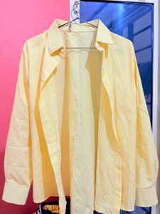 yellow long sleeves shirt , cotton