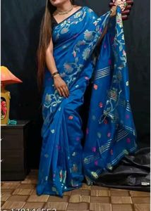 Any one cotton blouse free with Blue Floral jamdan