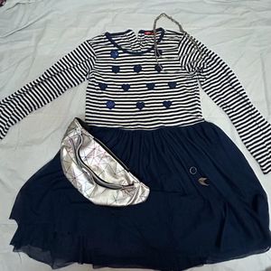 Cute Striped Girls Dress