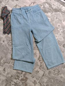 Light Blue Wide Leg Jeans