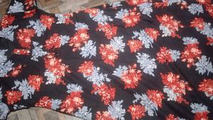 Floral Print Yellow, Black, &amp; Brown Gown(Maksi)